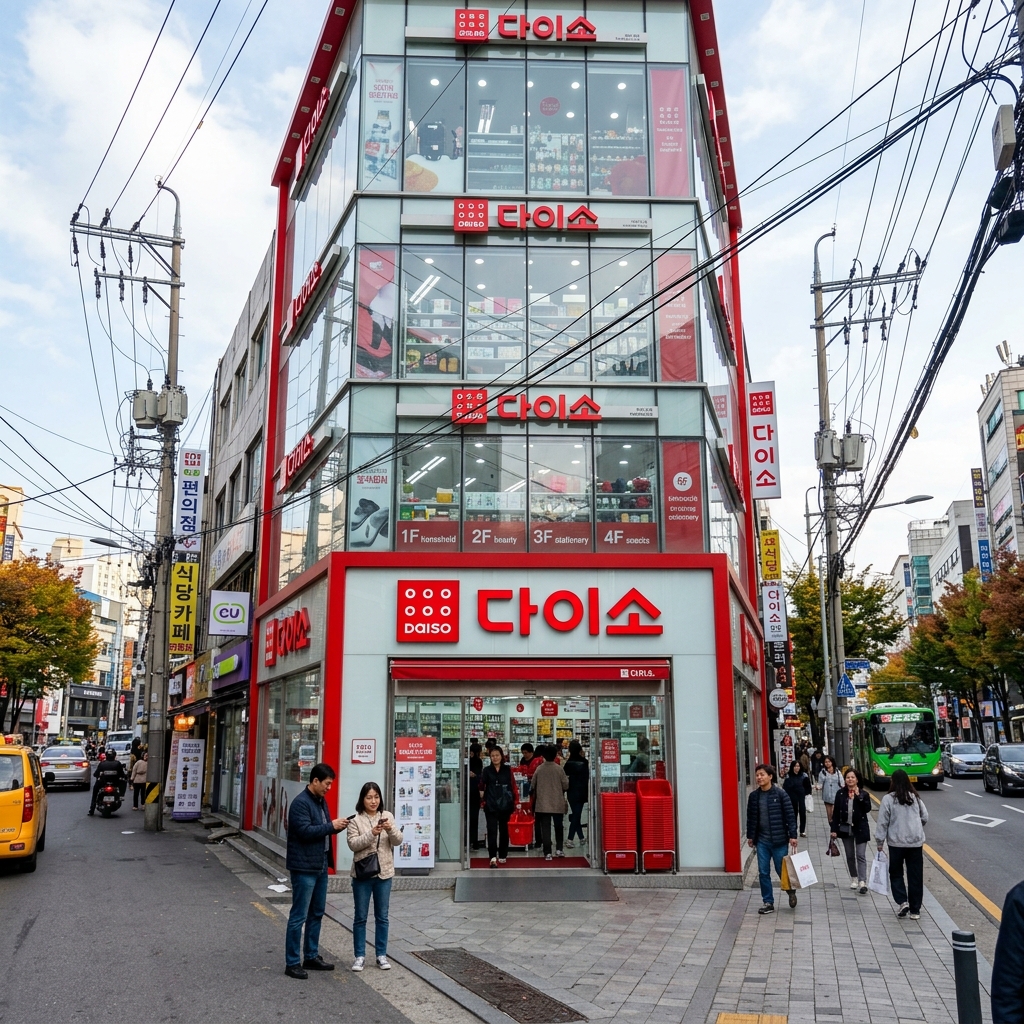 Daiso Storefront Signboard Korea