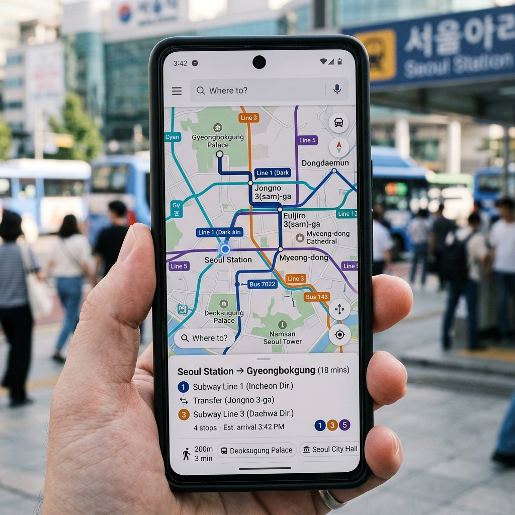 Naver Map App English Interface